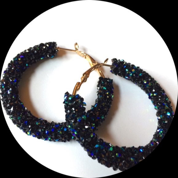 acrylic Jewelry - Bling! Hoop Earrings